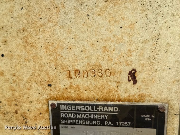 image for item ET6275 1999 Ingersoll Rand SD100D single drum vibratory roller