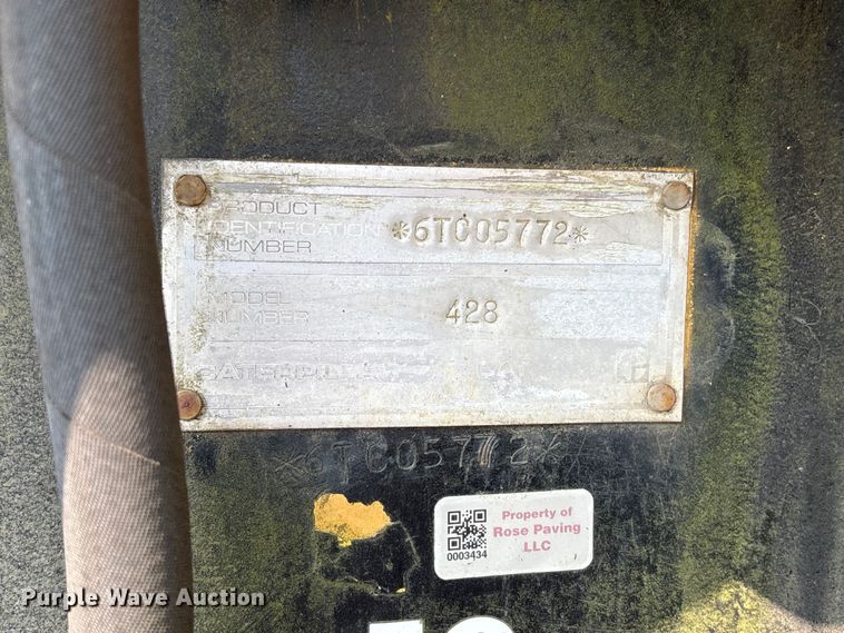 image for item ET8662 1989 Caterpillar 428 backhoe