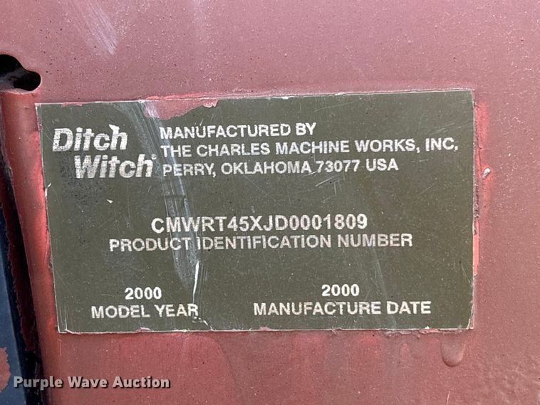 image for item EU0803 2000 Ditch Witch RT45 trencher