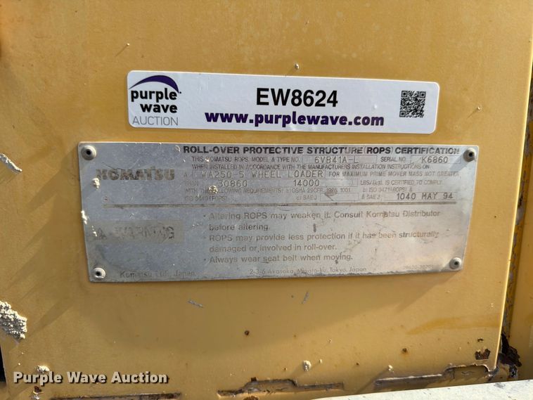 image for item EW8624 2007 Komatsu WA250L-5 wheel loader