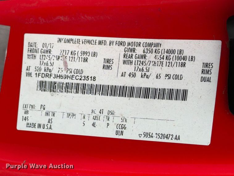 image for item FB4981 2017 Ford F350 Super Duty utility bed pickup truck