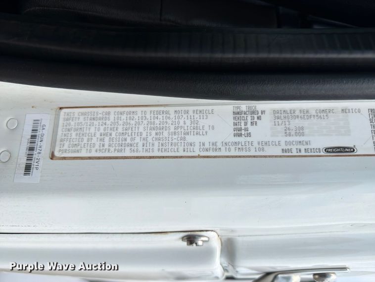 image for item FB4994 2014 Freightliner 114SD Crew Cab crane truck