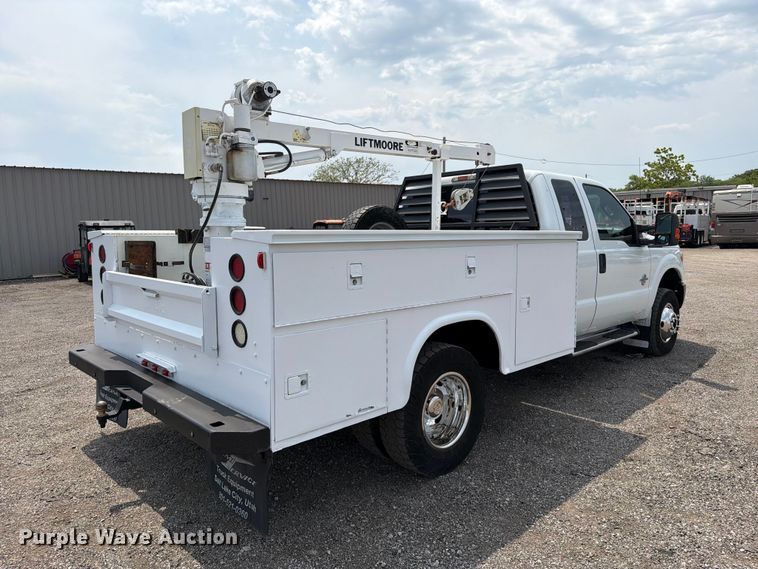 image for item FB5034 2011 Ford F350 Super Duty Ext. Cab utility bed pickup truck