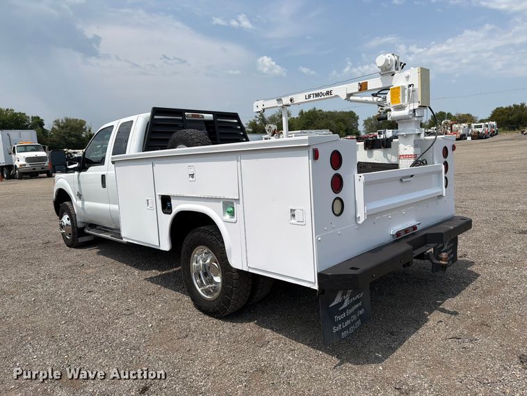image for item FB5034 2011 Ford F350 Super Duty Ext. Cab utility bed pickup truck