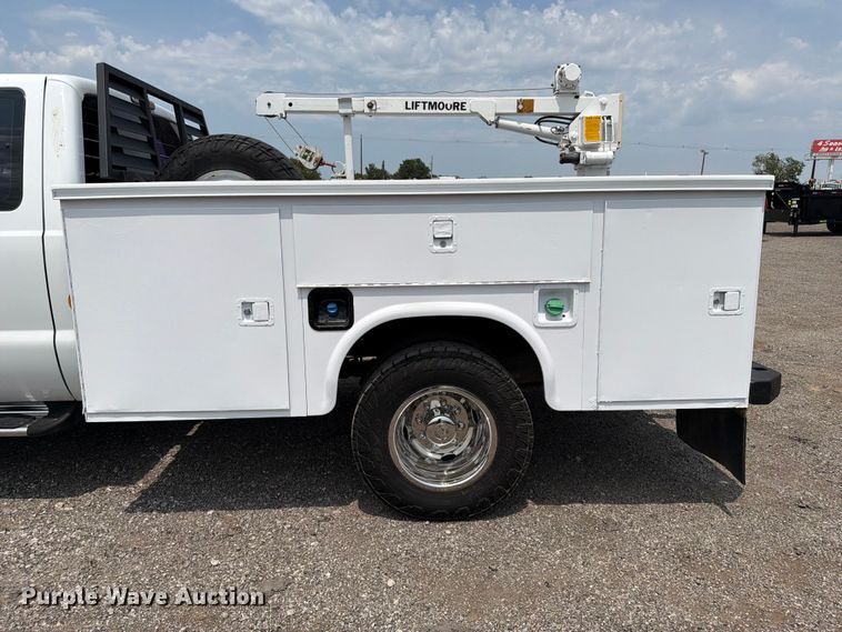 image for item FB5034 2011 Ford F350 Super Duty Ext. Cab utility bed pickup truck