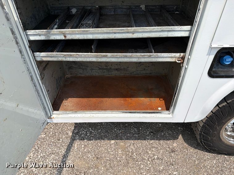 image for item FB5034 2011 Ford F350 Super Duty Ext. Cab utility bed pickup truck