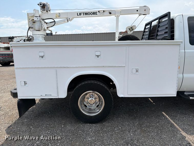 image for item FB5034 2011 Ford F350 Super Duty Ext. Cab utility bed pickup truck
