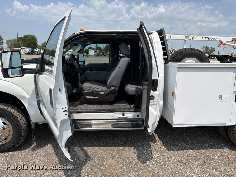 image for item FB5034 2011 Ford F350 Super Duty Ext. Cab utility bed pickup truck