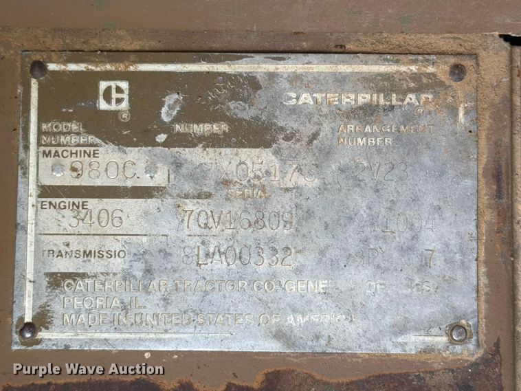 image for item FB5908 1983 Caterpillar 980C wheel loader