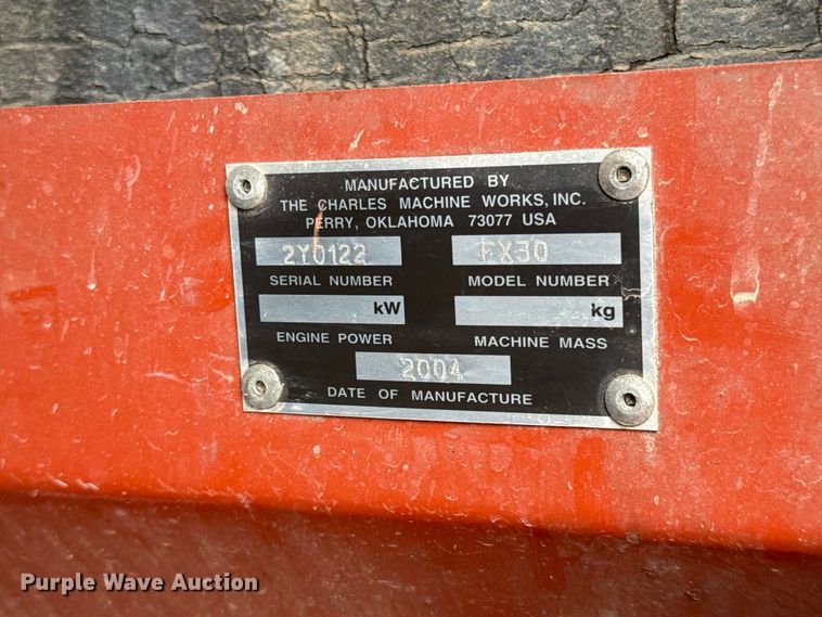 image for item FC4123 2003 Ditch Witch FX30 vacuum excavator