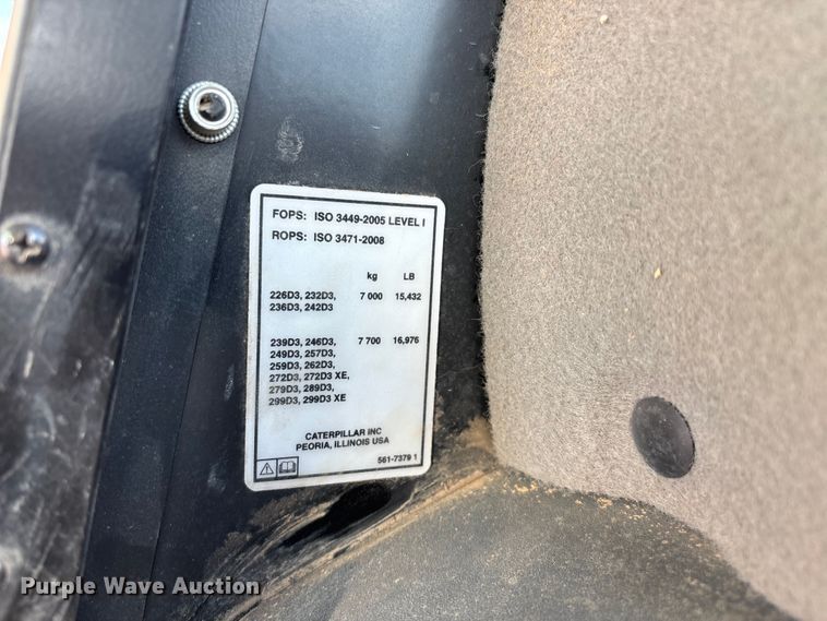 image for item FG0418 2021 Caterpillar 299D3 tracked skid steer loader