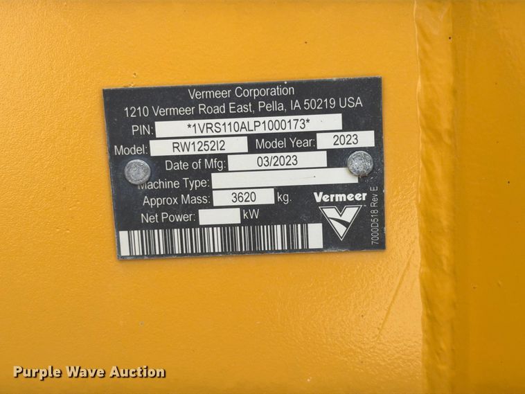 image for item FI0322 2023 Vermeer RTX1250i2 rock saw
