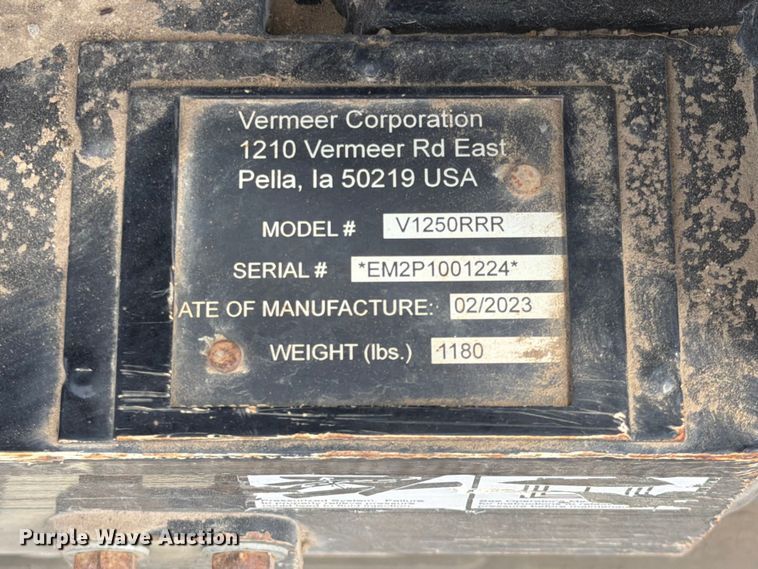 image for item FI0322 2023 Vermeer RTX1250i2 rock saw