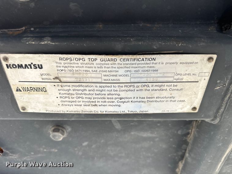 image for item FI0346 Komatsu PC35MR-2 mini excavator