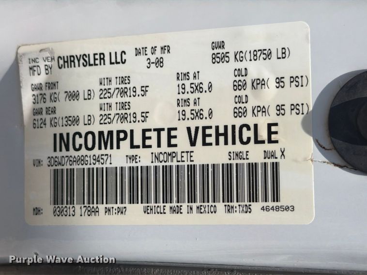 image for item FI0352 2008 Dodge 5500 bucket truck