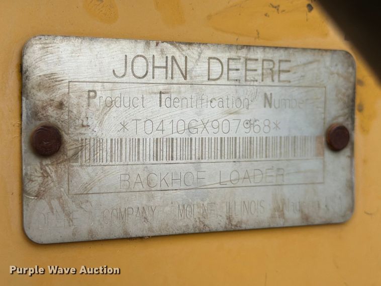 image for item FK3548 2002 John Deere 410G backhoe