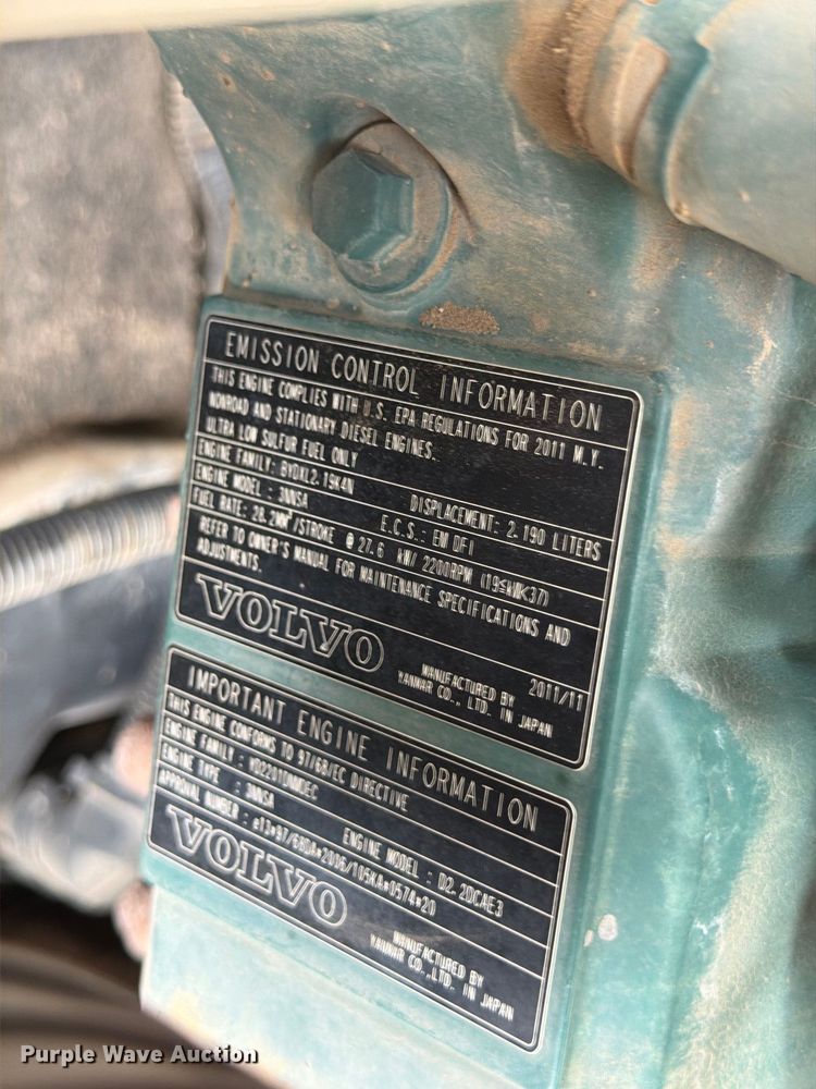 image for item FK3597 2012 Volvo EC35C mini excavator