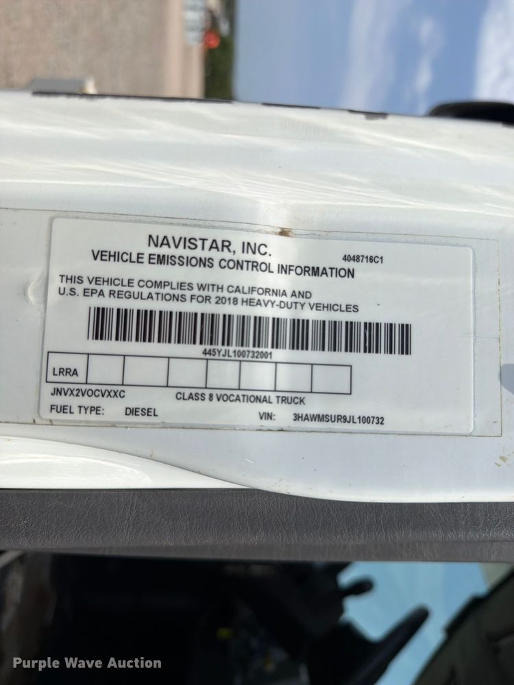 image for item FK5043 2018 International WorkStar 7500 bucket truck