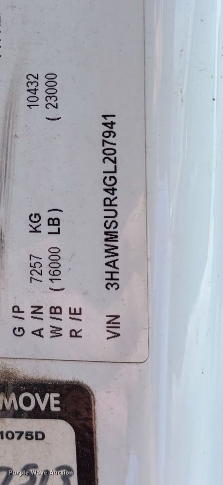 image for item FK5044 2016 International WorkStar 7500 bucket truck