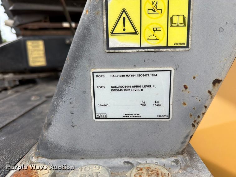image for item FN5802 2004 Caterpillar CB-434D double drum vibratory roller