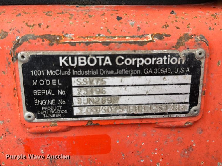 image for item FN5804 2018 Kubota SSV75 skid steer loader