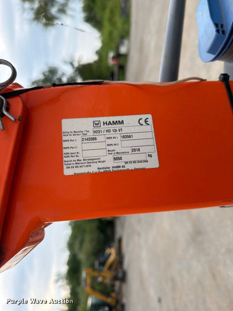 image for item FN5806 2019 Hamm HD13i VT double drum vibratory roller