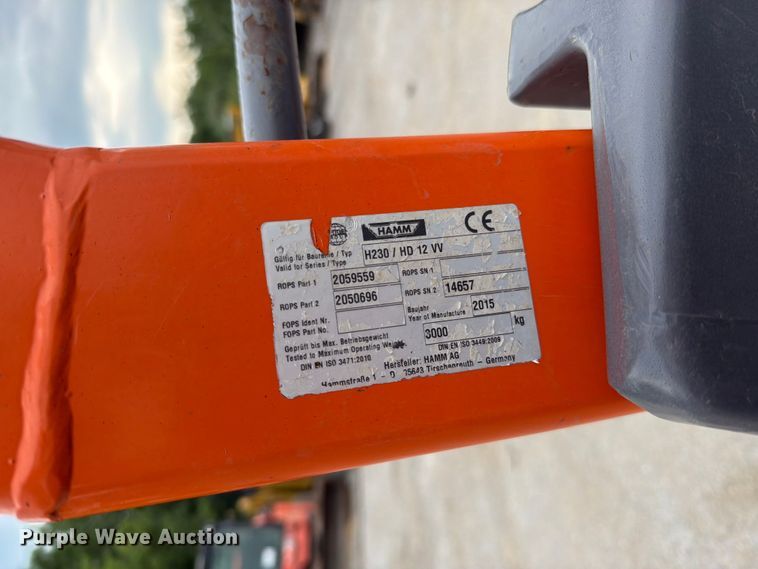 image for item FN5808 2015 Hamm HD12 double drum vibratory roller