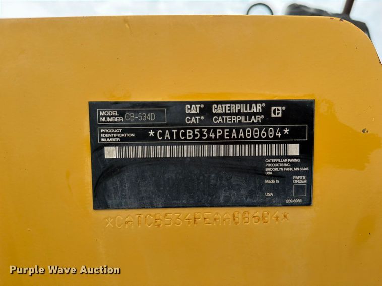 image for item FN5815 2007 Caterpillar CB-534D XW double drum vibratory roller