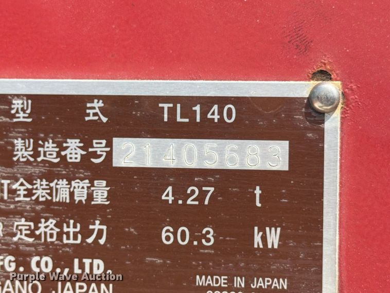 image for item FT8007 2008 Takeuchi TL140 tracked skid steer loader