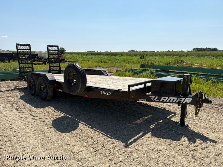 image for item FT8010 2021 Lamar TR-27 Bumper hitch trailer with ramps