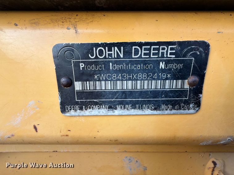 image for item FU1010 2005 John Deere 843H feller buncher