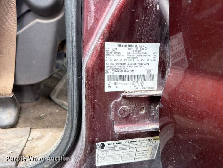 image for item FU4532 2016 Ford F350 Super Duty 