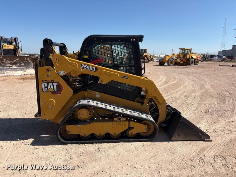 image for item JM9389 2023 Caterpillar 259D3 tracked skid steer loader