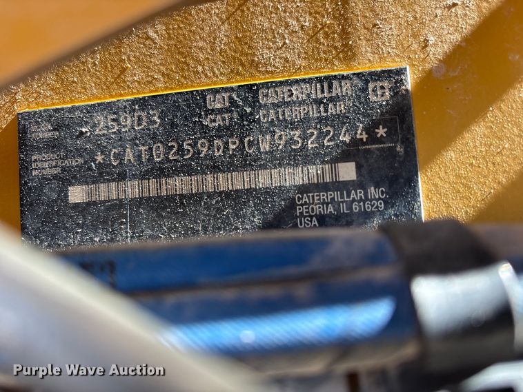 image for item JM9390 2024 Caterpillar 259D3 tracked skid steer loader