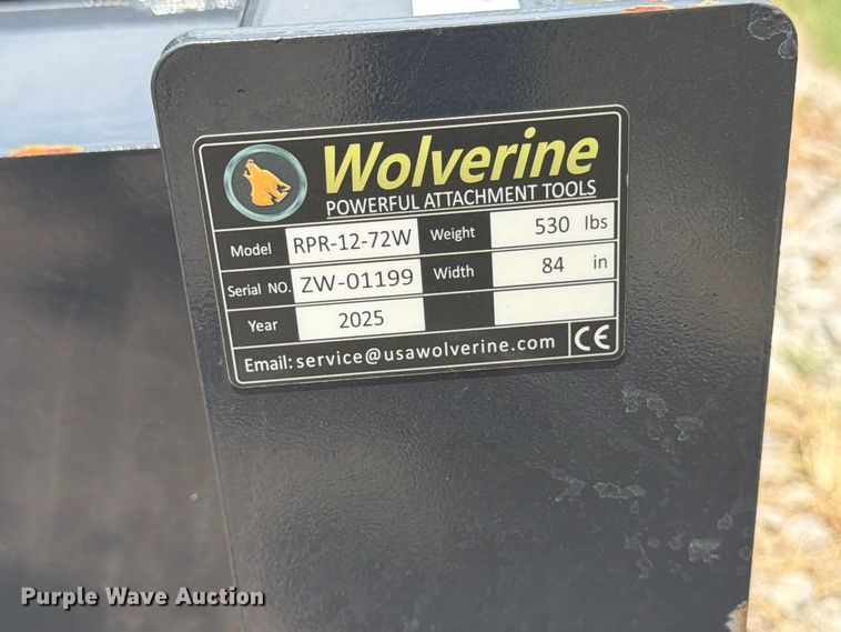 image for item MZ9926 2025 Wolverine RPR-12-72W skid steer ripper
