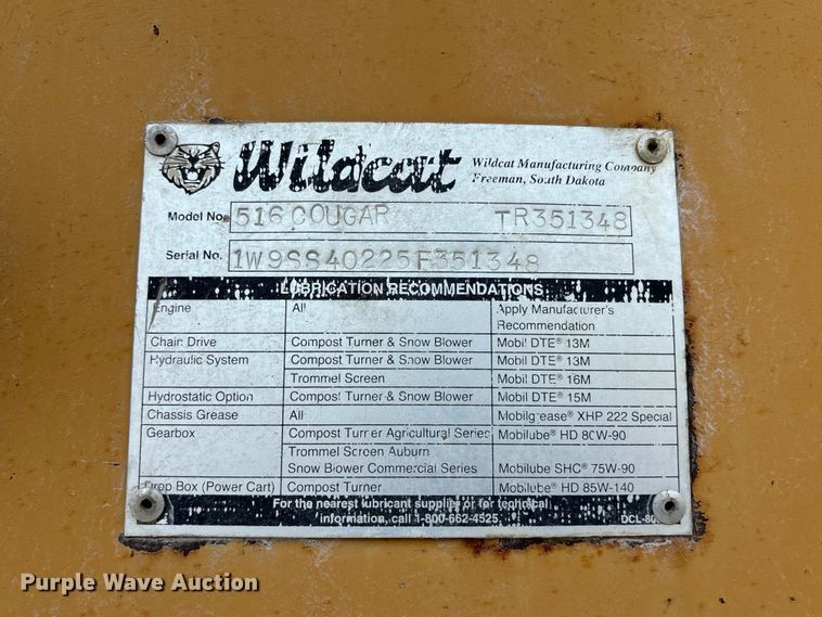 image for item NM9927 2005 Wildcat 516 Cougar trommel screen