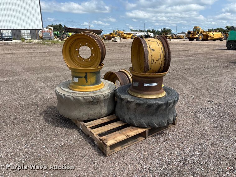 Skid steer wheels and tires