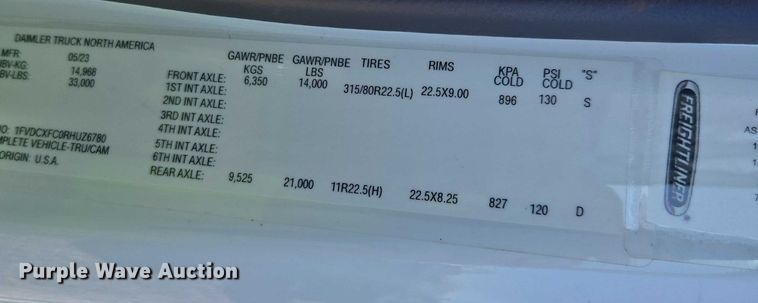 image for item YA1861 2024 Freightliner Business Class M2 bucket truck