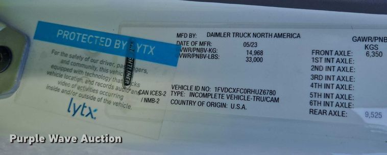image for item YA1861 2024 Freightliner Business Class M2 bucket truck