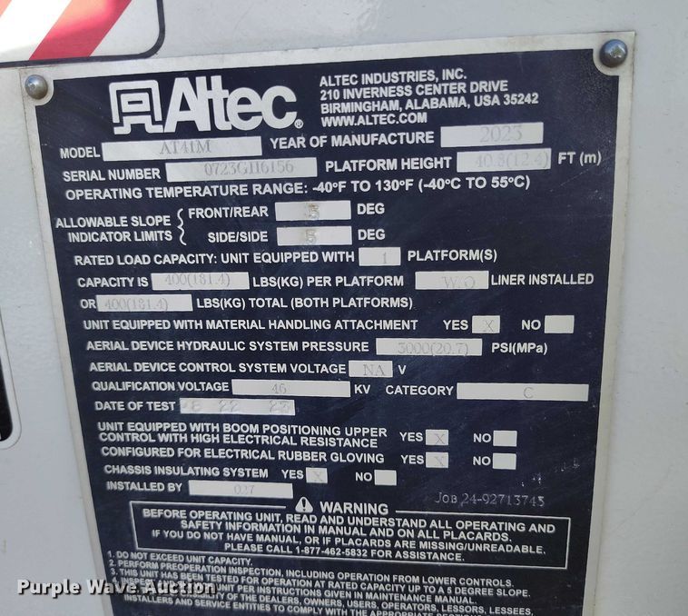 image for item YA2551 2023 Ford F600 Super Duty bucket truck