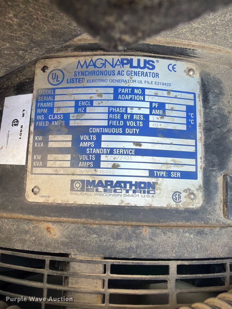 image for item YA3868 2008 MQ Power MQP50IVP generator