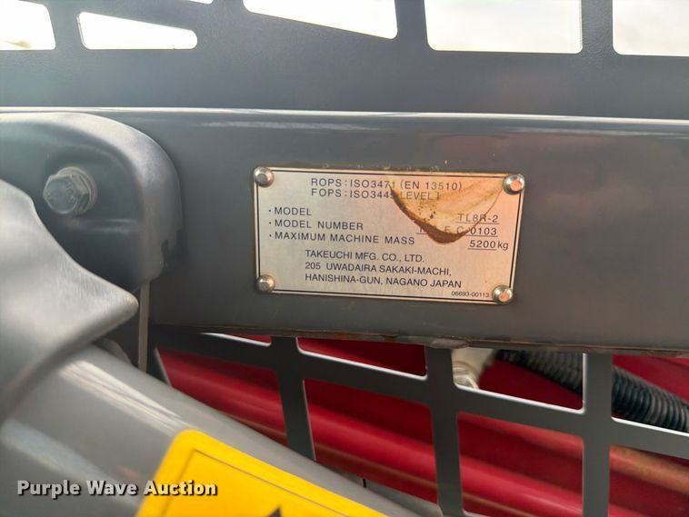 image for item YA3965 2023 Takeuchi TL8R-2 tracked skid steer loader