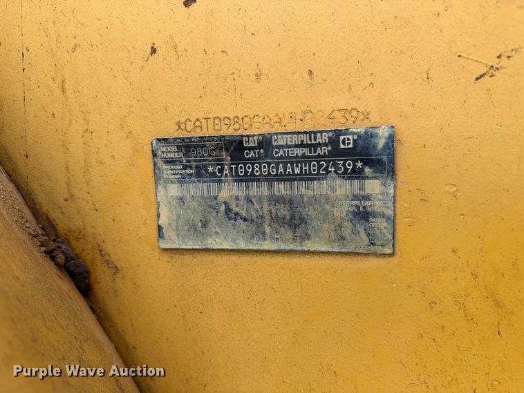 image for item YA4112 2005 Caterpillar 980G wheel loader