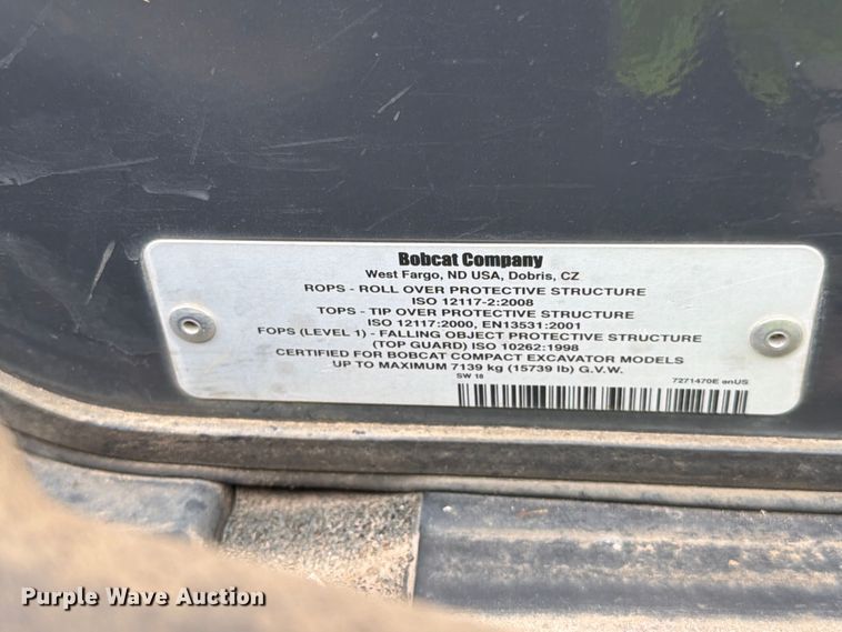 image for item YA4245 2019 Bobcat E35i mini excavator