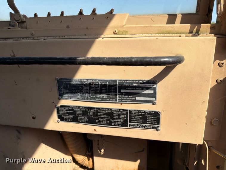image for item YA4601 AM General M923 flatbed truck