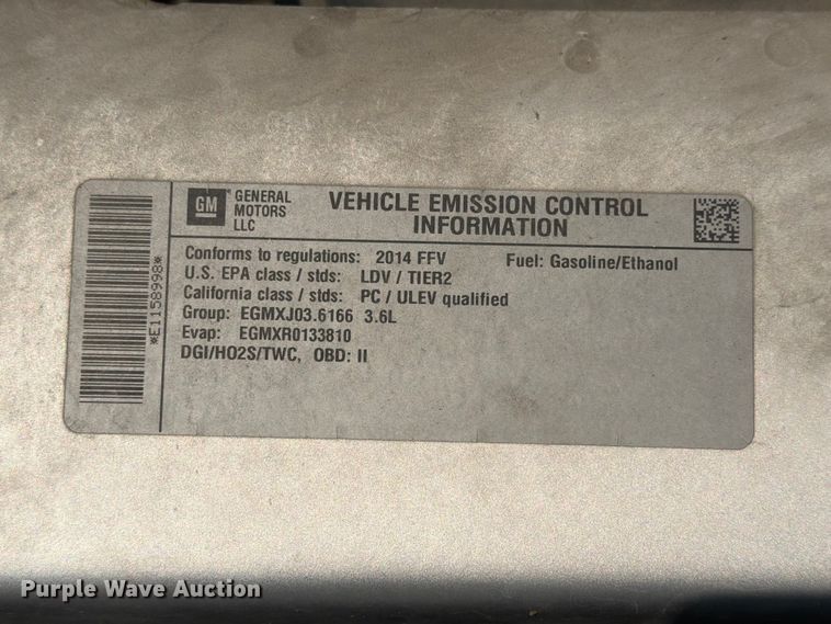 image for item EX4064 2014 Chevrolet Impala Limited Police Cruiser 