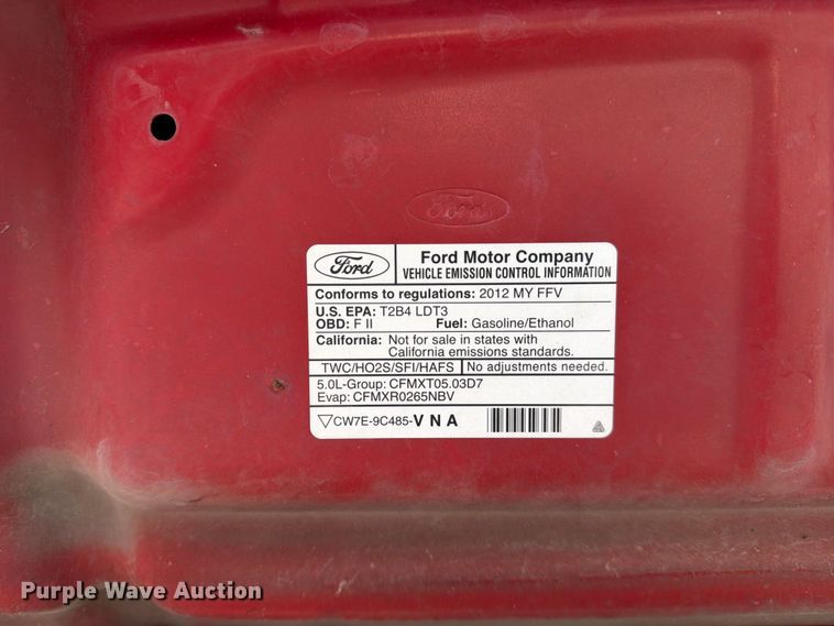 image for item EX4067 2012 Ford F150 Crew Cab pickup truck