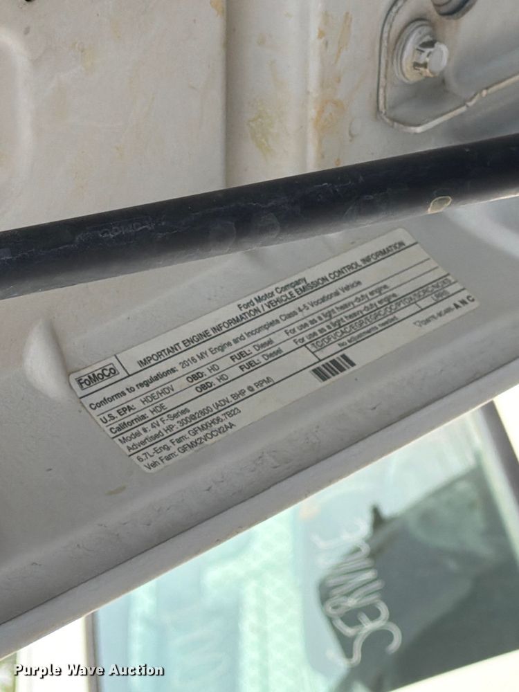 image for item EX4070 2016 Ford F550 Super Duty dump truck