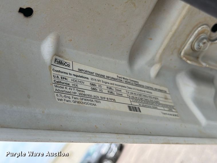 image for item EX4087 2016 Ford F550 dump truck