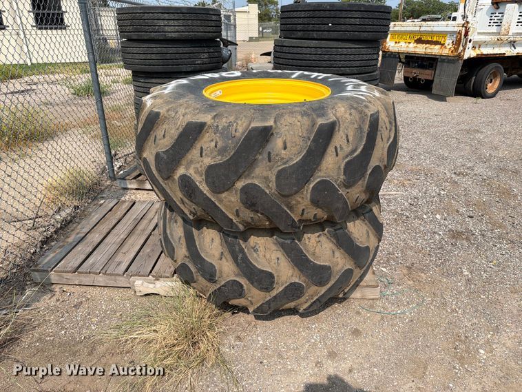 image for item EX4091 (2) 21L-24 tires and wheels